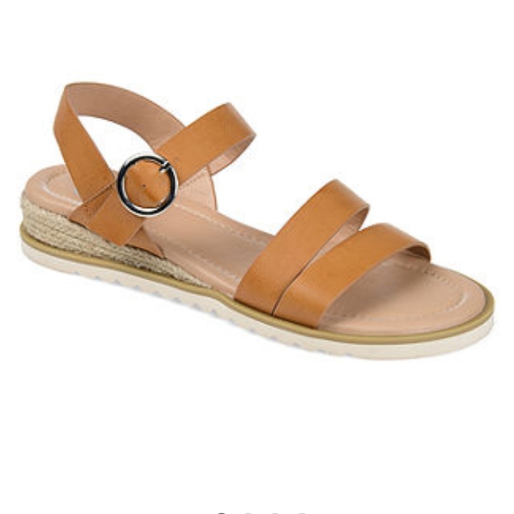 EUC Journee Collection Women's Nikki Wedge Espadrille Sandal Size 8